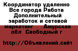 Координатор удаленно - Все города Работа » Дополнительный заработок и сетевой маркетинг   . Амурская обл.,Свободный г.